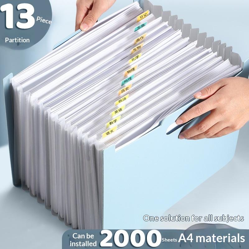 Expandable Accordion File Folder 13 Pockets - Cartella portadocumenti a faldoni con 13