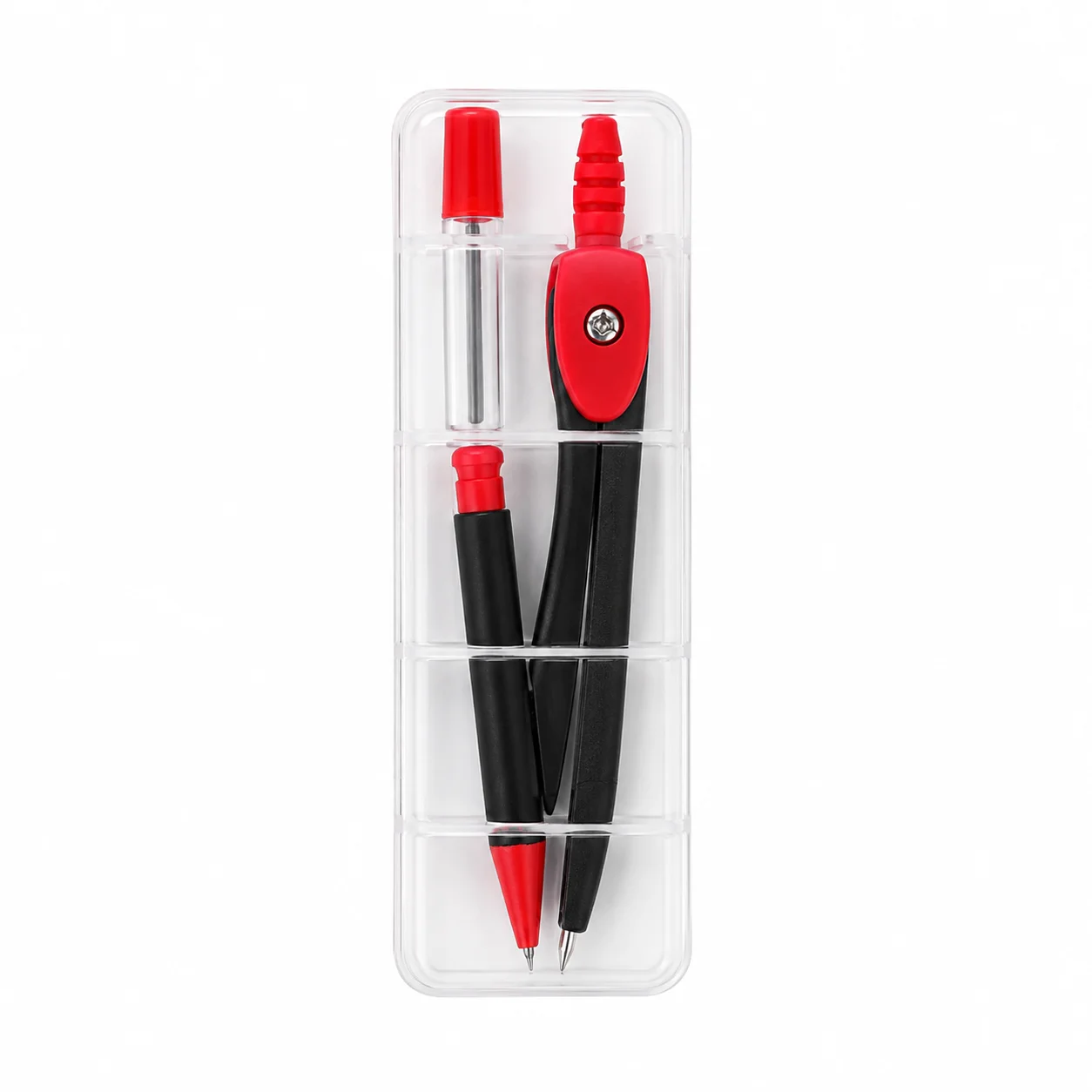Math Geometry Set With Compass - Set di Compassi in Acciaio Inox,