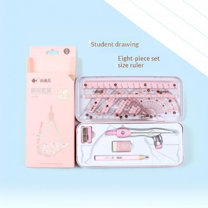 Set da 8 pezzi per disegnare f - Math Geometry Set With Compass recensione e prezzo